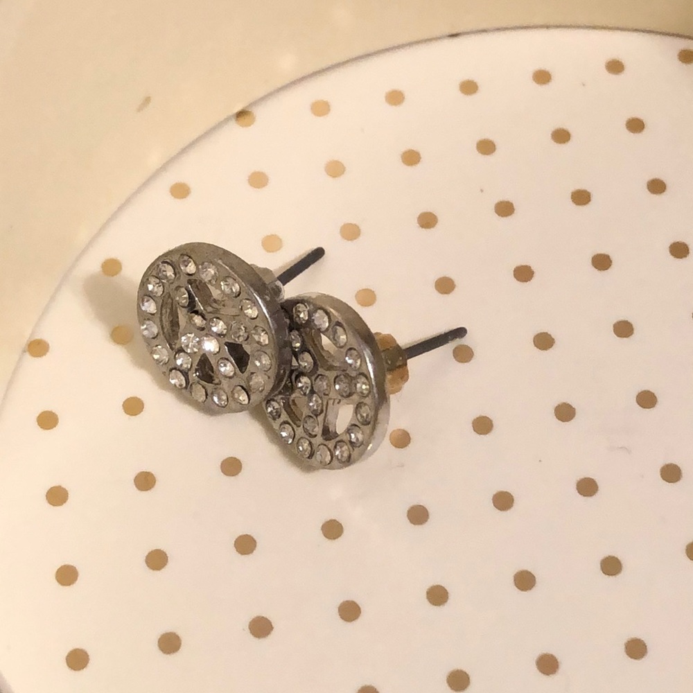 Peace sign earrings